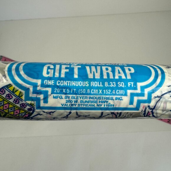 Vtg Roll of Transparent Designer Series Gift‎ Wrap Easter Bunny Rabbit Cute READ - Picture 6 of 10
